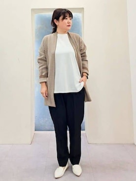 「アイテム（その他シューズ、ホワイト系）」を使った、ふるさん（レディース・157cm）の秋コーディネート