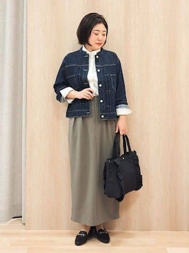 「Airpapel（エアパペル）のアイテム」を使った、ふるさん（レディース・157cm）の冬コーディネート