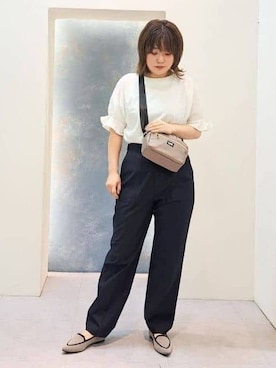 「Lee（リー）のアイテム（ショルダーバッグ）」を使った、ふるさん（レディース・157cm）の夏コーディネート