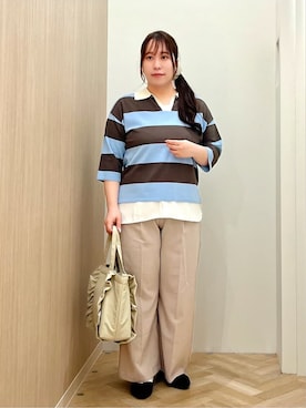 「Airpapel（エアパペル）のアイテム」を使った、akariさん（レディース・158cm）の春コーディネート