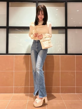 「ESPERANZA（エスペランサ）のアイテム」を使った、Arisaさん（レディース・159cm）の夏コーディネート