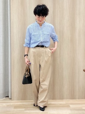 「アイテム（チャーム）」を使った、Keiさん（レディース・158cm）の春コーディネート