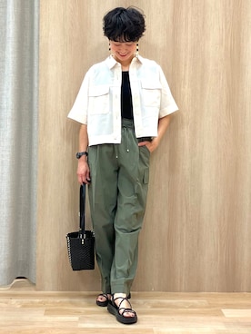 「grove（グローブ）のアイテム」を使った、Keiさん（レディース・158cm）の夏コーディネート