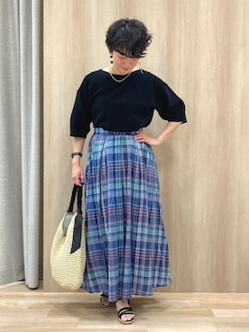 「Sunauna（スーナウーナ）のアイテム」を使った、Keiさん（レディース・158cm）の春コーディネート