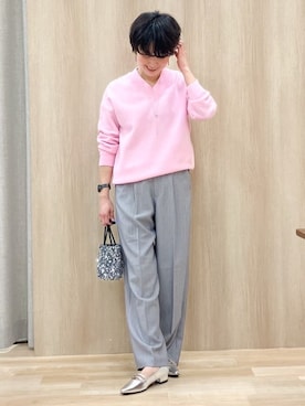 「grove（グローブ）のアイテム（パンツ）」を使った、Keiさん（レディース・158cm）の冬コーディネート