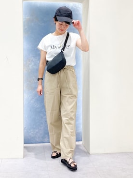 「Lee（リー）のアイテム（その他パンツ）」を使った、Keiさん（レディース・158cm）の春コーディネート