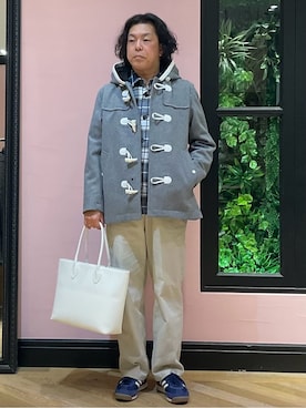 「アイテム（ダッフルコート）」を使った、Nagaseさん（メンズ・176cm）の冬コーディネート