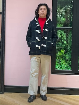 「アイテム（ダッフルコート）」を使った、Nagaseさん（メンズ・176cm）の冬コーディネート