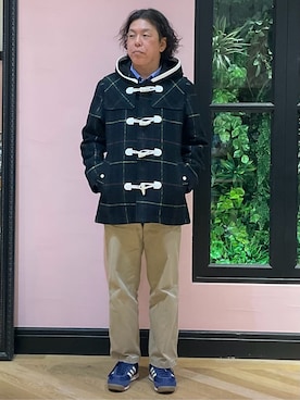「アイテム（ダッフルコート）」を使った、Nagaseさん（メンズ・176cm）の秋コーディネート