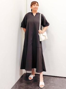 「アイテム（イヤリング、ベージュ系）」を使った、こんちゃんさん（レディース・162cm）の夏コーディネート