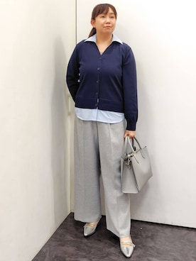 「grove（グローブ）のアイテム（パンツ）」を使った、こんちゃんさん（レディース・162cm）の冬コーディネート