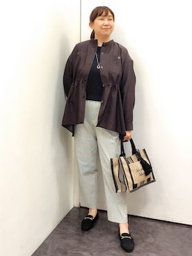 「grove（グローブ）のアイテム（パンツ）」を使った、こんちゃんさん（レディース・162cm）の春コーディネート