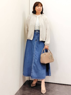 「SOMETHING（サムシング）のアイテム」を使った、こんちゃんさん（レディース・162cm）の春コーディネート