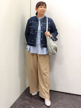 「grove（グローブ）のアイテム（パンツ）」を使った、こんちゃんさん（レディース・162cm）の冬コーディネート