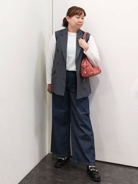 「SOMETHING（サムシング）のアイテム」を使った、こんちゃんさん（レディース・162cm）の秋コーディネート