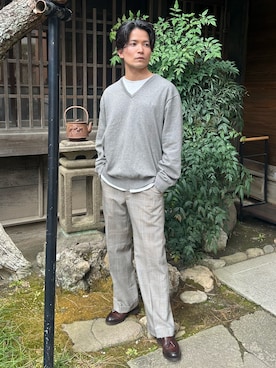 「UNIVERSAL OVERALL（ユニバーサルオーバーオール）のアイテム」を使った、Kou さん（メンズ・173cm）の春コーディネート