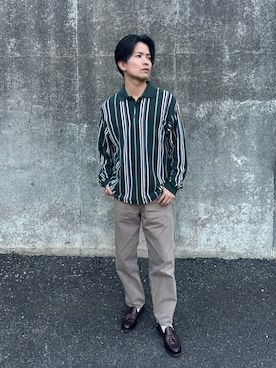 「CHAPS（チャップス）のアイテム」を使った、Kou さん（メンズ・173cm）の春コーディネート