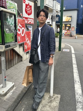 「Needles（ニードルス）のアイテム」を使った、Kou さん（メンズ・173cm）の夏コーディネート