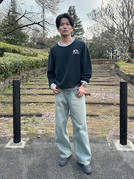 「BEAMS（ビームス）のアイテム（パンツ）」を使った、Kou さん（メンズ・173cm）の春コーディネート