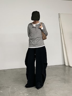 「goocy（グーシー）のアイテム」を使った、飯塚りおんさん（レディース・152cm）の秋コーディネート