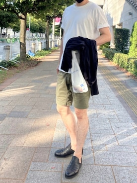 「グラミチ」｜「アイテム（スリッポン）」を使った、Hirokiさん（メンズ・179cm）の夏コーディネート