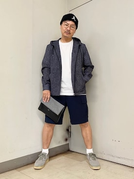 「アイテム（ブレスレット、グリーン系）」を使った、MAKOTO AI Kaminaさん（メンズ・170cm）の夏コーディネート