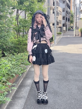 「Jamie エーエヌケー（ジェイミーエーエヌケー）のリメイクJK制服TOPS（シャツ/ブラウス、ピンク系）」を使った、さきちゃんさん（レディース・167cm）の秋コーディネート