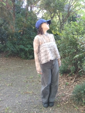 「MLB（メジャーリーグベースボール）のアイテム（帽子）」を使った、あやみんさん（レディース・155cm）の夏コーディネート
