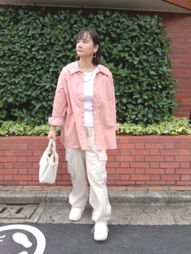 「GRL（グレイル）のアイテム（その他パンツ）」を使った、あやみんさん（レディース・155cm）の秋コーディネート