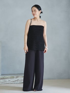 「plage（プラージュ）のnuance sweat パンツ（スウェットパンツ、グレー系）」を使った、midoriさん（レディース・152cm）の夏コーディネート