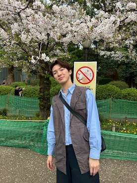 「tone（トーン）のアイテム」を使った、AKiさん（メンズ・173cm）の冬コーディネート