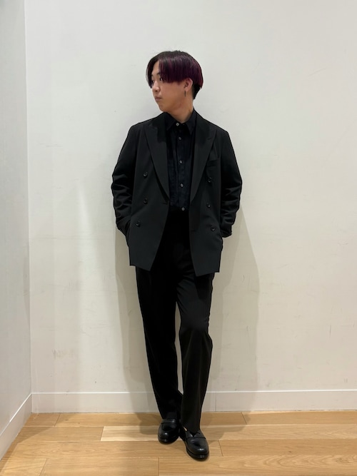 セール】LIFE STYLE TAILOR TRABESTストライプ2タックパンツ（スーツ