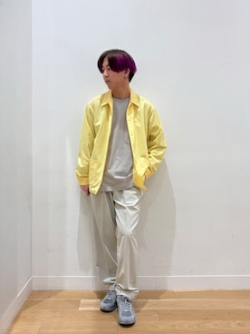 「アイテム（カバーオール）」を使った、moooritaさん（メンズ・175cm）の春コーディネート