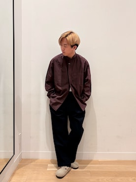 「EKAL（エカル）のアイテム（Tシャツ/カットソー）」を使った、moooritaさん（メンズ・175cm）の夏コーディネート
