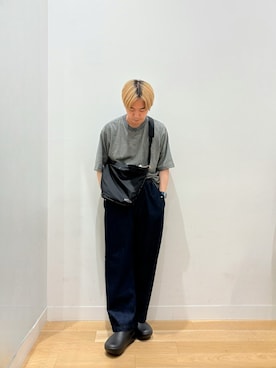「URBAN RESEARCH DOORS（アーバンリサーチドアーズ）のFORK&SPOON　ヴィンテージボーダーTシャツ（Tシャツ/カットソー、グレー系）」を使った、moooritaさん（メンズ・175cm）の夏コーディネート
