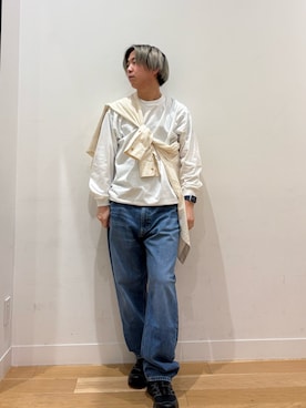 「Lee（リー）のアイテム（パンツ）」を使った、moooritaさん（メンズ・175cm）の春コーディネート