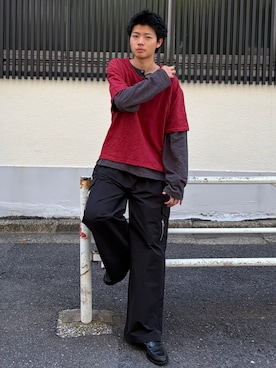 「Chikashitsu +（チカシツプラス）のアイテム」を使った、ゆうとさん（メンズ・175cm）の春コーディネート