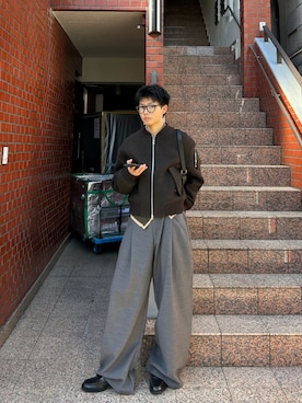 「Chikashitsu +（チカシツプラス）のアイテム」を使った、ゆうとさん（メンズ・175cm）の冬コーディネート