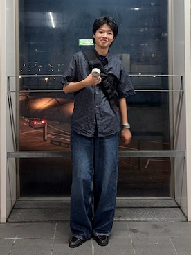 「UNIVERSAL OVERALL（ユニバーサルオーバーオール）のアイテム」を使った、ゆうとさん（メンズ・175cm）の夏コーディネート