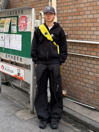 「MERRELL(メレル)のモアブ 3 シンセティック ゴアテックス(スニーカー)」を使った、ゆうとさん(メンズ・175cm)の春コーディネート