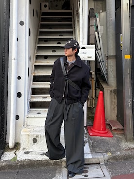 「Chikashitsu +（チカシツプラス）のアイテム」を使った、ゆうとさん（メンズ・175cm）の冬コーディネート