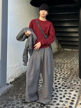 「Chikashitsu +（チカシツプラス）のアイテム」を使った、ゆうとさん（メンズ・175cm）の春コーディネート