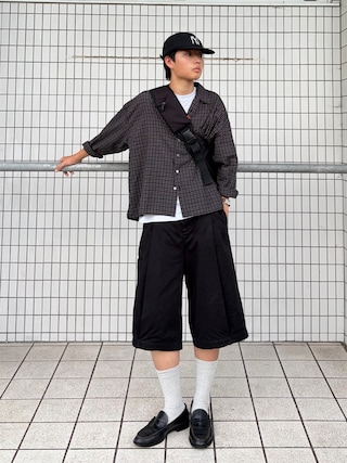 「UNIVERSAL OVERALL(ユニバーサルオーバーオール)のUNIVERSAL OVERALL/ユニバーサルオーバーオール / UO ワンショルダーボディワラバッグ / UVO-149(ショルダーバッグ)」を使った、ゆうとさん(メンズ・175cm)の秋コーディネート