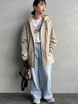 「FRED PERRY（フレッドペリー）のアイテム」を使った、Ujichanさん（レディース・149cm）の冬コーディネート