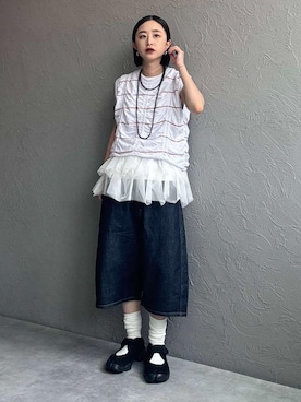 「nenom（ネノム）のアイテム」を使った、Ujichanさん（レディース・149cm）の夏コーディネート