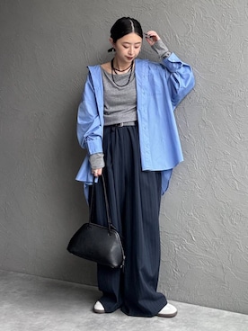 「UNIVERSAL OVERALL（ユニバーサルオーバーオール）のアイテム」を使った、Ujichanさん（レディース・149cm）の秋コーディネート