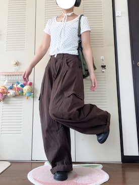 「muet.（ミュエ）のアイテム」を使った、モモ子さん（レディース・150cm）の夏コーディネート