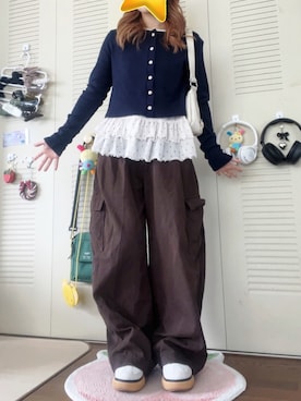「Onitsuka Tiger（オニツカタイガー）のDELECITY / デレシティ（スニーカー）」を使った、モモ子さん（レディース・150cm）の春コーディネート