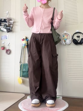 「Auntie Rosa Holiday（アンティローザホリデー）のアイテム」を使った、モモ子さん（レディース・150cm）の春コーディネート