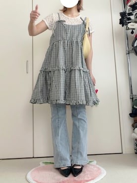 「GRL（グレイル）のアイテム（バッグ）」を使った、モモ子さん（レディース・150cm）の夏コーディネート